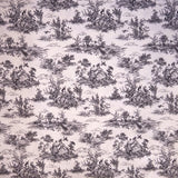 Printed Canvas Toile de Jouy Black - Ribes y Casals