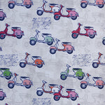 Loneta Estampada Vespa Roja - Ribes y Casals