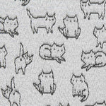 Jacquard Canvas Gray Cats - Ribes y Casals