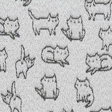 Jacquard Canvas Gray Cats - Ribes y Casals