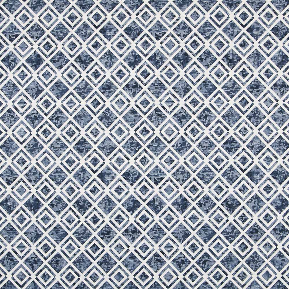 Geometric Blue Jacquard Canvas - Ribes y Casals