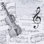 Cloth Music Notes White - Ribes y Casals