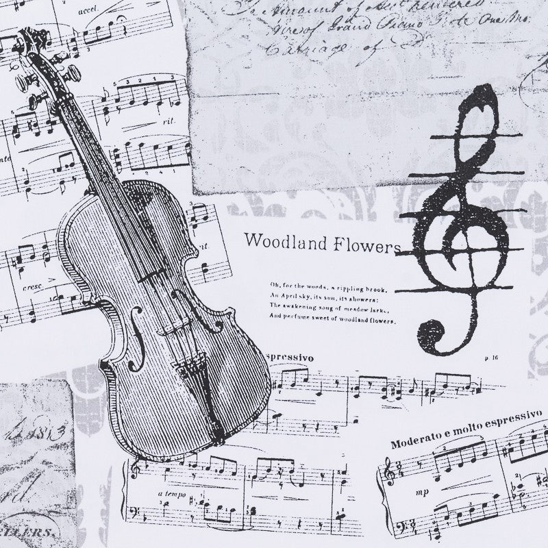 Cloth Music Notes White - Ribes y Casals