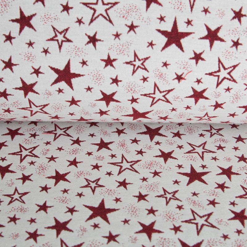 Upholstery Cloth Stars Red - Ribes y Casals