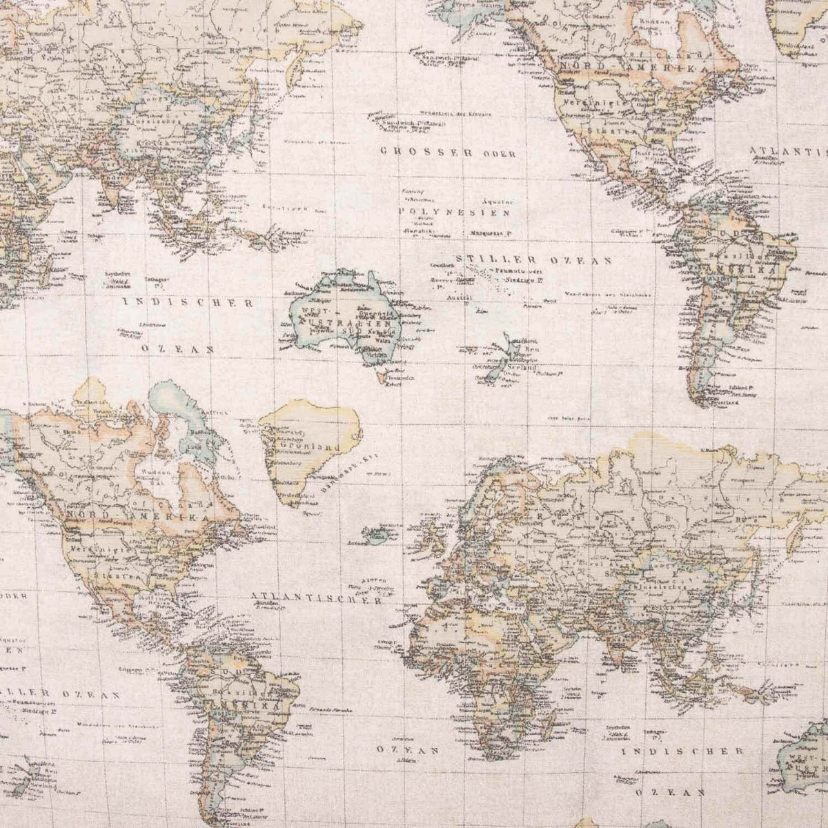 Vintage Map Print Canvas - Ribes y Casals