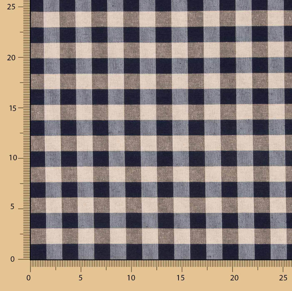 Manacor Navy-Beige Checkered Canvas - Ribes y Casals