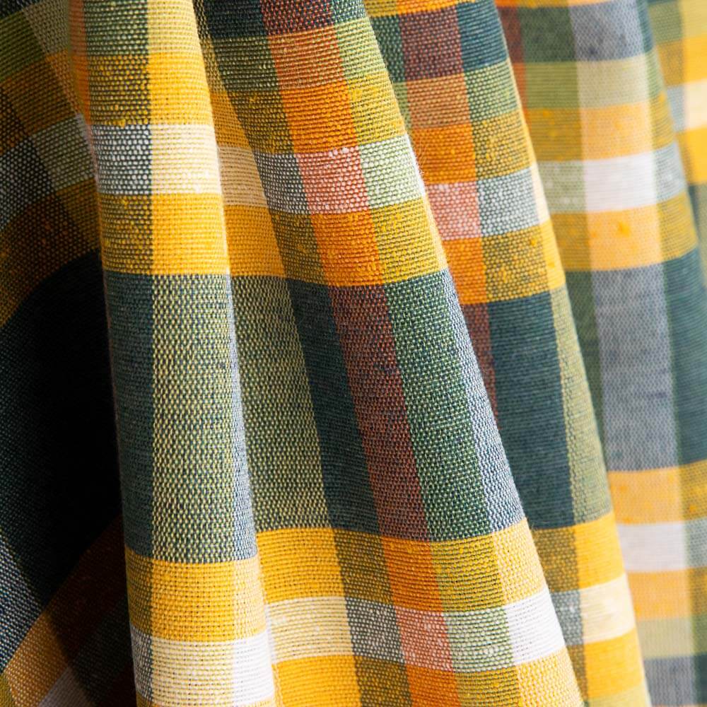 Canvas Checked Window Yellow – Blue - Ribes y Casals