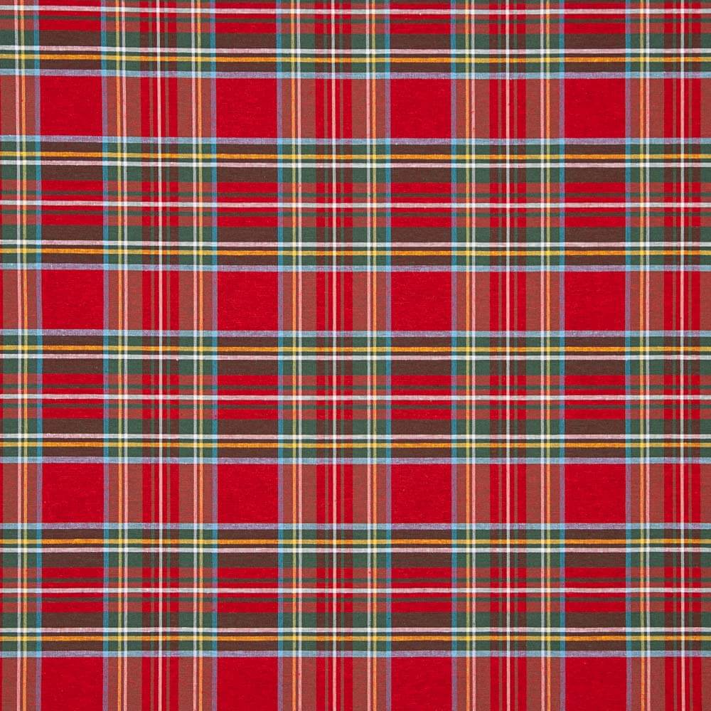 Red Noel Window Checked Canvas - Ribes y Casals