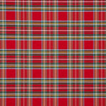 Red Noel Window Checked Canvas - Ribes y Casals