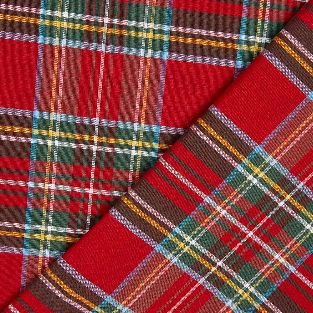 Red Noel Window Checked Canvas - Ribes y Casals