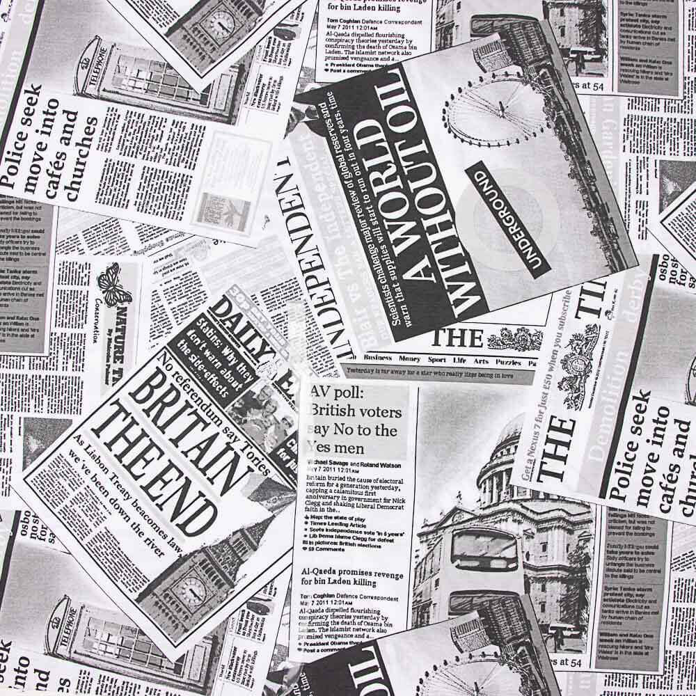 Newspaper Printed Canvas - Ribes y Casals