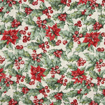 Christmas Lurex Canvas Poinsettia - Ribes y Casals