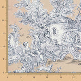 Toile de Jouy Beige Canvas - Ribes y Casals
