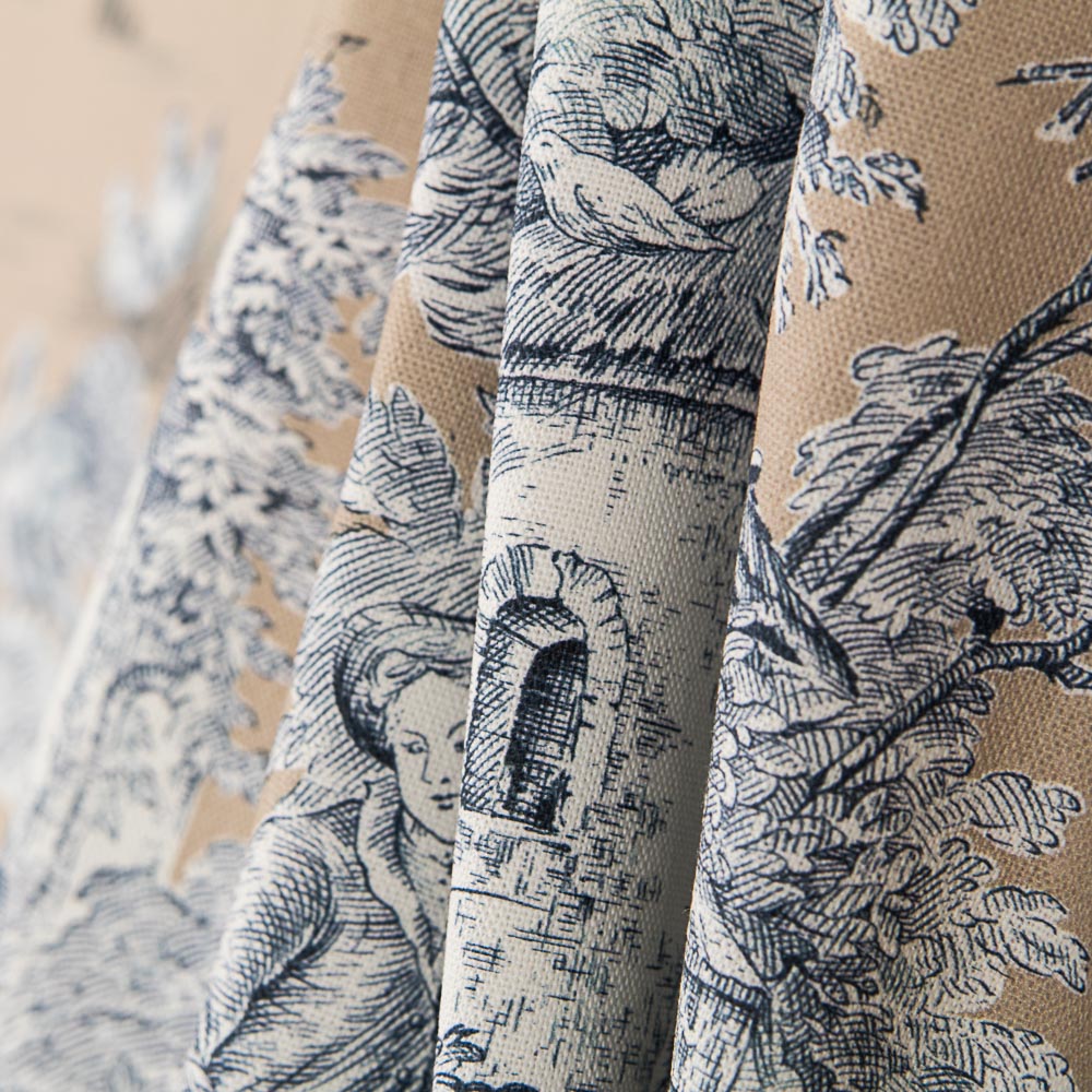 Toile de Jouy Beige Canvas - Ribes y Casals