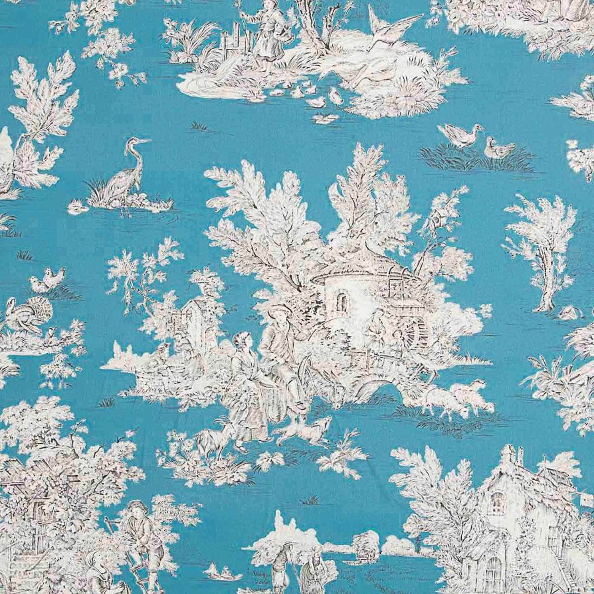 Toile De Jouy Blue Background - Ribes y Casals