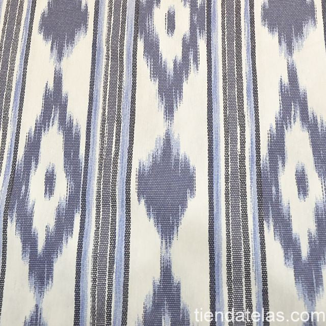 Canvas Printed Majorquine print Blue - Ribes y Casals