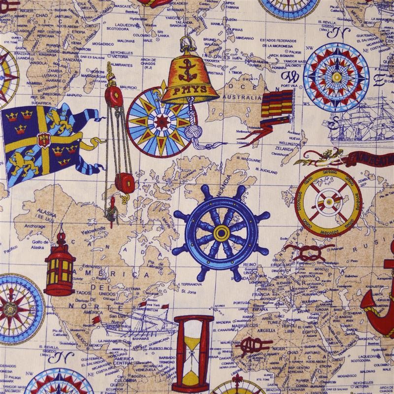 Canvas Printed Map Sea - Ribes y Casals