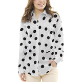 Dots 35mm Spandex White Black - Ribes y Casals