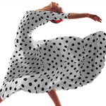 Dots 35mm Spandex White Black - Ribes y Casals