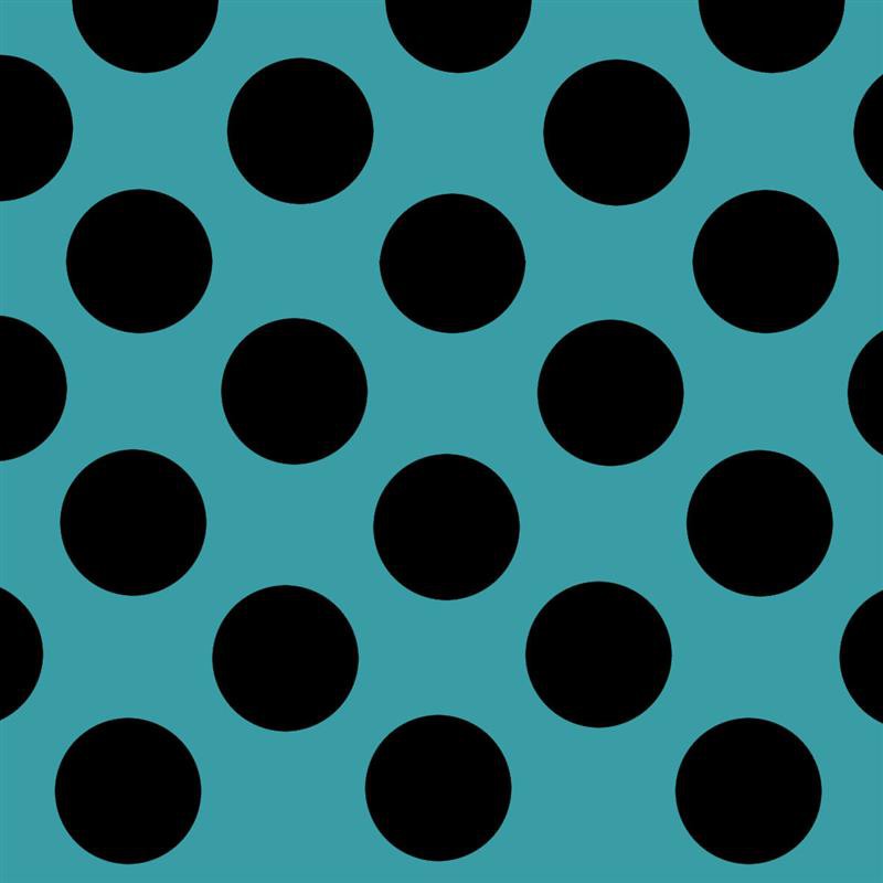 Spandex Polka Dots 25mm Blue Background Black Polka Dots - Ribes y Casals