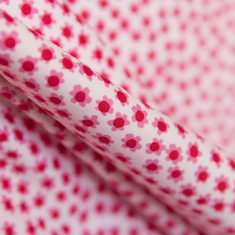 Lycra Printed Flowers Fuchsia - Ribes y Casals