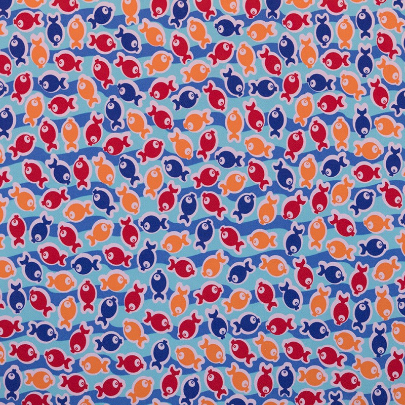 Printed Lycra Fishes Multicolor - Ribes y Casals