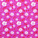 Printed Lycra Bubles Red Lila Background - Ribes y Casals