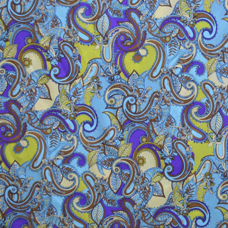 Lycra Estampada Cachemir Azul - Ribes y Casals
