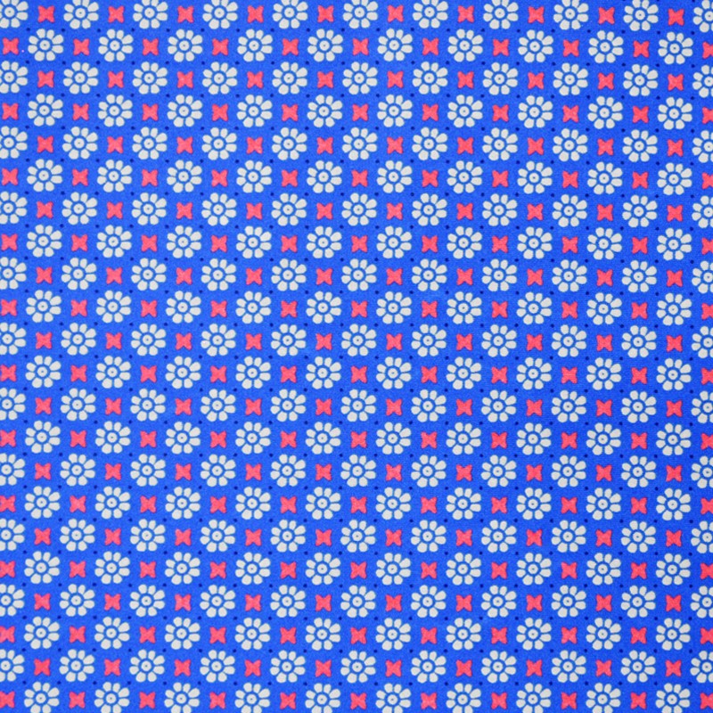Printed Lycra Flower Geometric Electric - Ribes y Casals