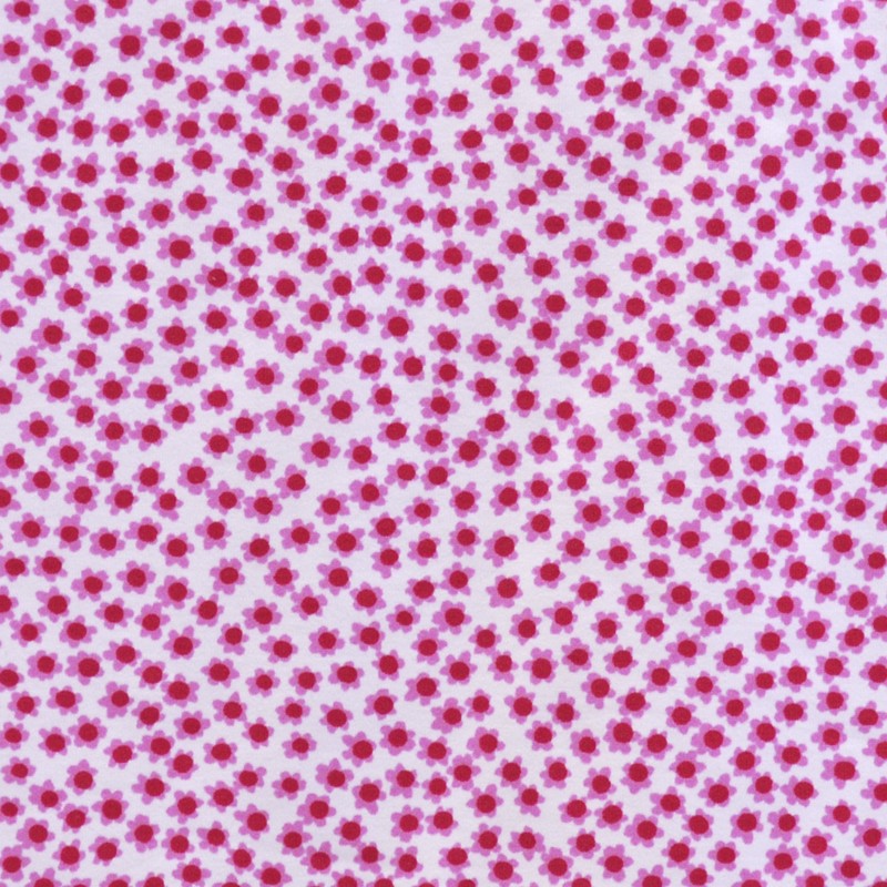 Lycra Printed Flowers Fuchsia - Ribes y Casals