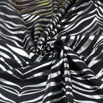 Lycra Printed Laminated Zebra Silver - Ribes y Casals