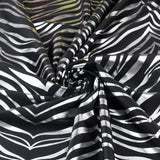 Lycra Printed Laminated Zebra Silver - Ribes y Casals