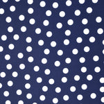 Printed Lycra Dots 1cm Navy Blue Background - Ribes y Casals