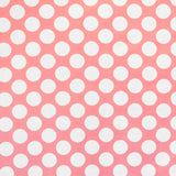 Printed Lycra Dots Emerald 2cm Pink Background - Ribes y Casals