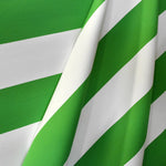 Printed Lycra Stripes Green White - Ribes y Casals