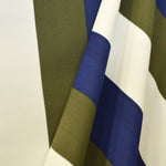 Printed Lycra Stripes Blue Khaki - Ribes y Casals