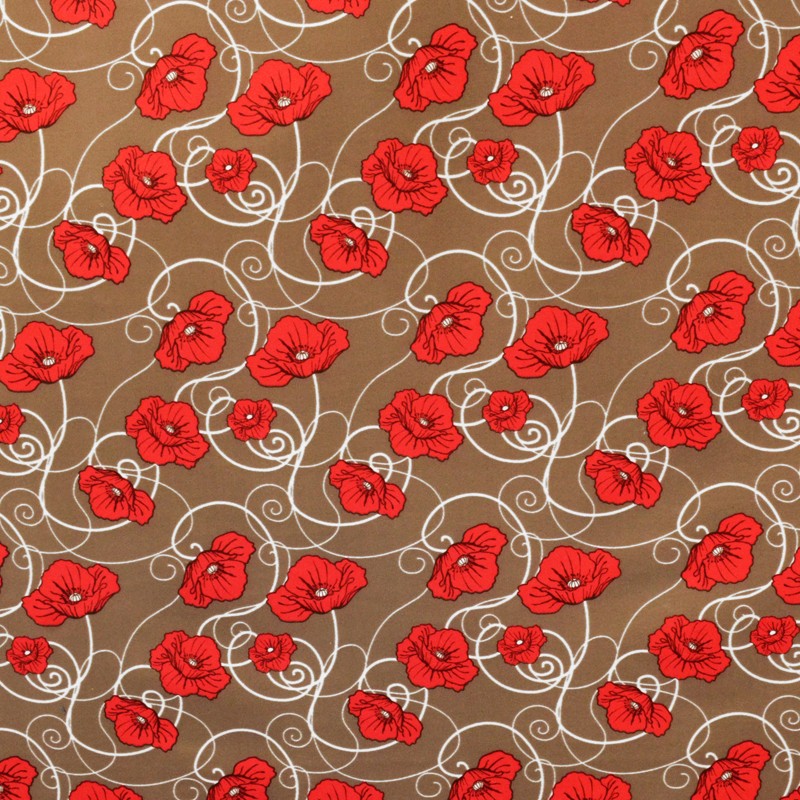 Printed Lycra Pink Taupe Background - Ribes y Casals