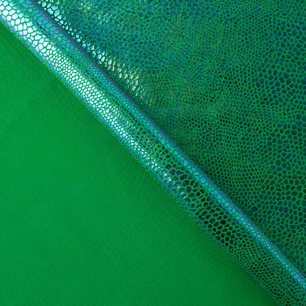 Green Holographic Snake Lycra - Ribes y Casals