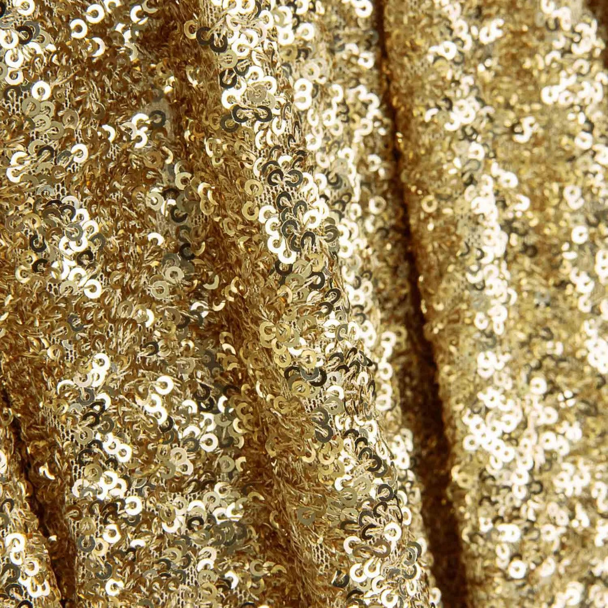 Gold Sequin Lycra Fabric on Elastic Tulle - Ribes y Casals