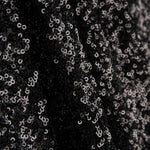 Black Sequin Lycra Fabric on Elastic Tulle - Ribes y Casals