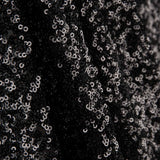 Black Sequin Lycra Fabric on Elastic Tulle - Ribes y Casals