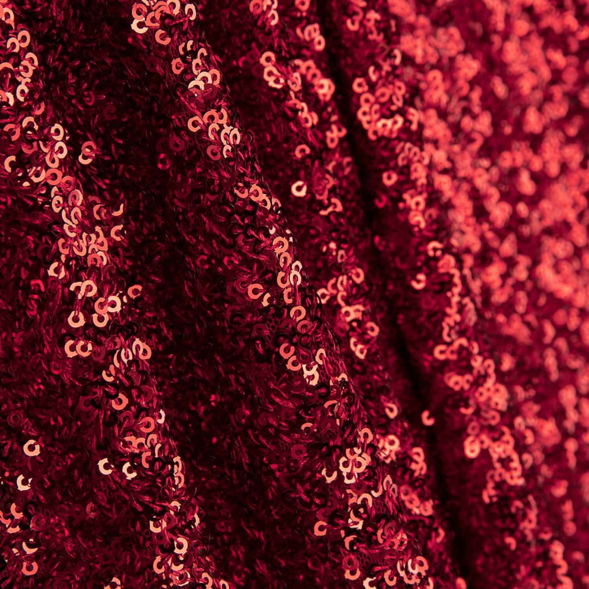 Red Sequin Lycra Fabric on Elastic Tulle - Ribes y Casals