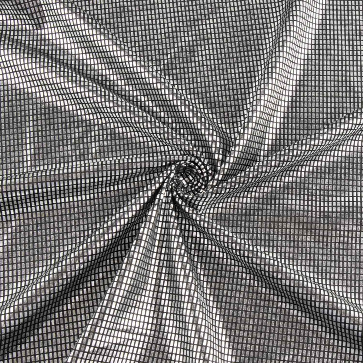 Metallic Printed Stretch Fabric – Disco Silver - Ribes y Casals