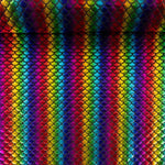 Metallic Printed Stretch Fabric – Aqua Multicolour - Ribes y Casals