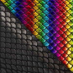 Metallic Printed Stretch Fabric – Aqua Multicolour - Ribes y Casals