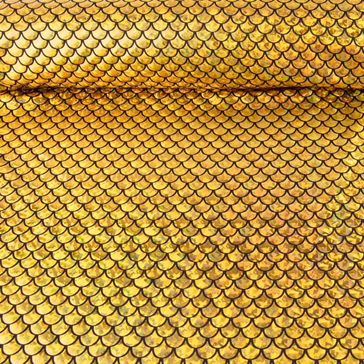 Metallic Printed Stretch Fabric – Aqua Gold - Ribes y Casals