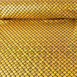 Metallic Printed Stretch Fabric – Aqua Gold - Ribes y Casals