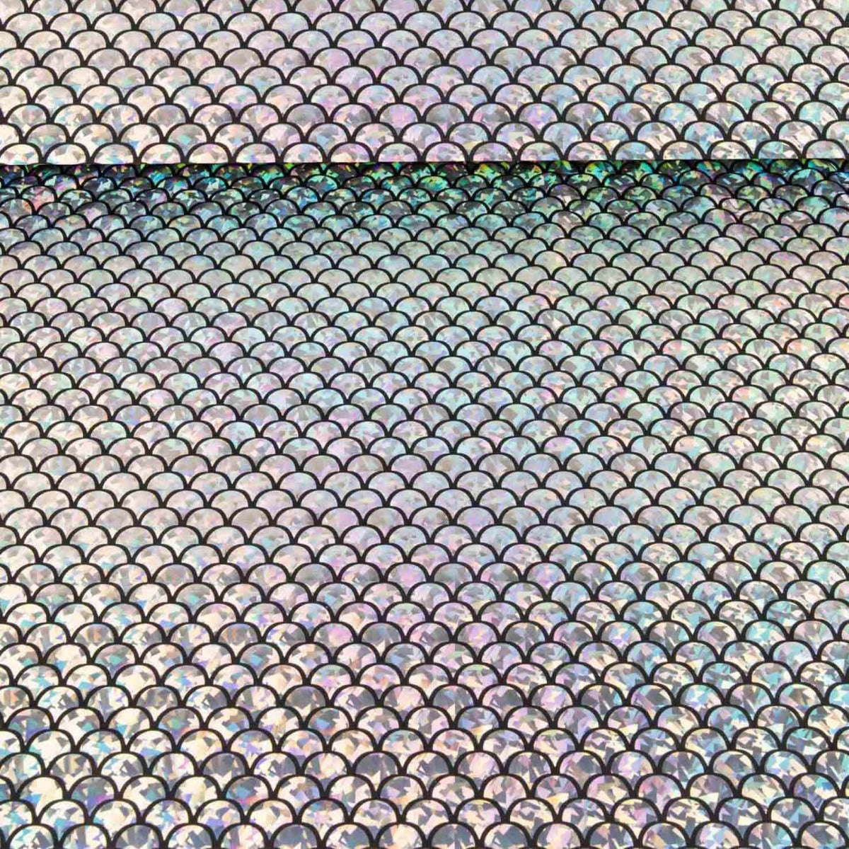 Metallic Printed Stretch Fabric – Aqua Silver - Ribes y Casals