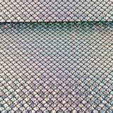 Metallic Printed Stretch Fabric – Aqua Silver - Ribes y Casals