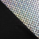 Metallic Printed Stretch Fabric – Aqua Silver - Ribes y Casals